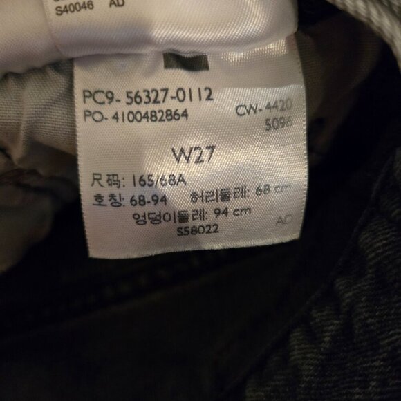 Levi's 501 Cutoff Jean Shorts Lunar Black 27 - Picture 3 of 5